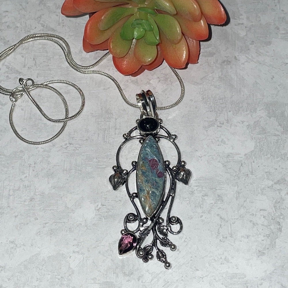 Ruby Zoisite Necklace - image 1